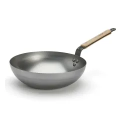 DE BUYER Mineral B Bois 28 cm - patelnia / wok ze stali węglowej