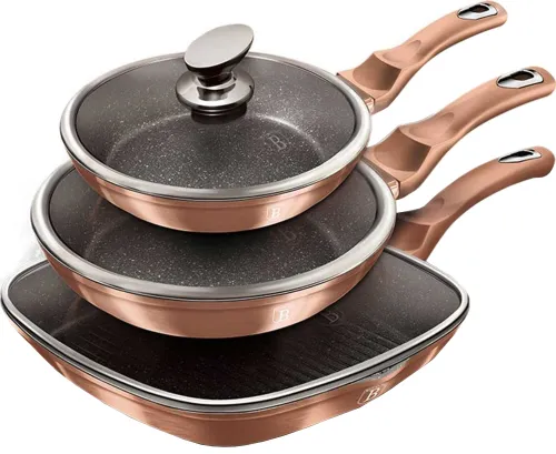 Zestaw patelni BERLINGER HAUS Metallic Line Rose Gold Edition BH/6195 (6 elementów)