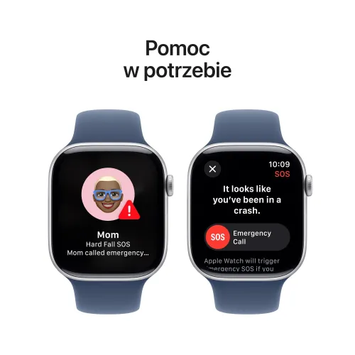 Apple Watch 10 GPS 42mm koperta z aluminium (srebrny) + pasek sportowy rozmiar M/L (denim) (CPO)