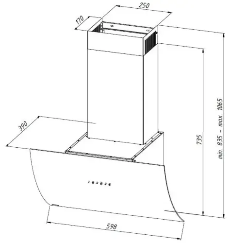 Okap Akpo WK-9 Clarus PROline 60 Biały