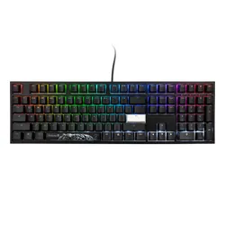 Klawiatura mechaniczna Ducky One 2 Backlit PBT RGB - Cherry MX Silent Red - czarny