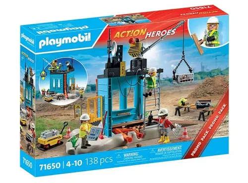 Playmobil Набор фигурок Action Heroes 71650 Строительная площадка