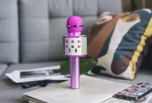 Mikrofon z głośnikiem Bluetooth Forever BMS-300 3W Różowy