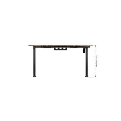 Biurko Endorfy Atlas L Electric Dark Wood 150cm Regulacja wysokości Ciemne drewno