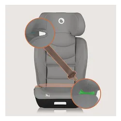 Fotelik samochodowy LIONELO Neal i-Size 100-150 cm (15-36 kg) Szary