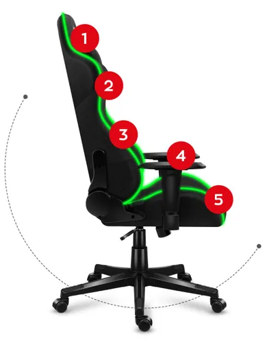 Fotel HUZARO Force 6.3 RGB Mesh