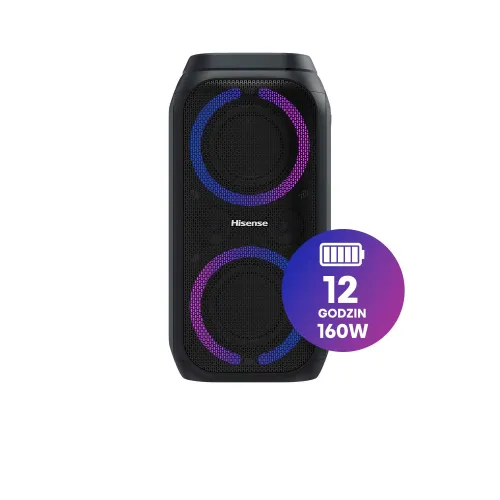 Power Audio Hisense Party Rocket 160 160W Bluetooth Karaoke Czarny