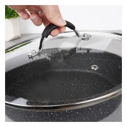 Patelnia granitowa nieprzywierająca z pokrywką STONER 28 cm