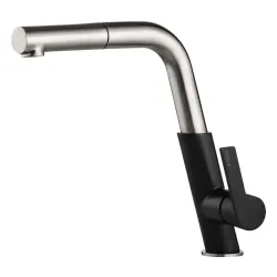 Bateria Deante Silia BQS B730 Stal/Czarny Mosiądz