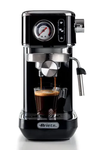 Экспресс для кофе с рожком Ariete Perfetto Slim Manometro Moderna 1381/32, 1300 Вт, черный