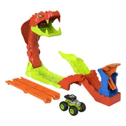 Tor Hot Wheels Monster Trucks Mega skok – Nokaut węża JJN44