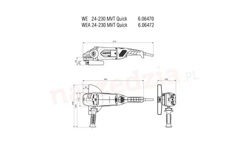 Metabo EC 24-230 MVT Hızlı Açılı Taşlama Makinesi