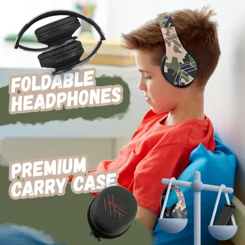 Słuchawki bezprzewodowe PowerLocus P2 Kids Nauszne Dla Dzieci Bluetooth 5.3 Moro