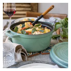 STAUB La Cocotte 6,7 l miętowy - garnek żeliwny z pokrywką