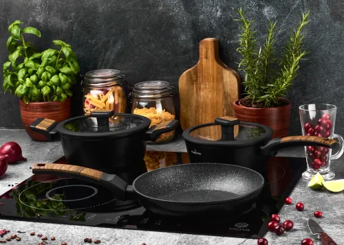 Garnek aluminiowy z pokrywką STARKE PRO ARCHIE WOODEN 2 l