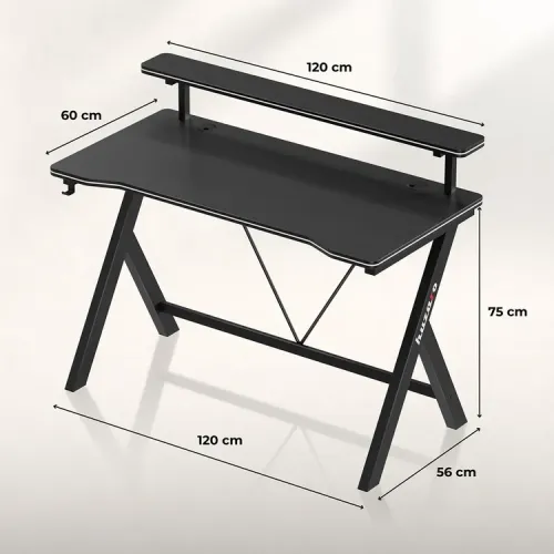 Biurko Huzaro Hero 1.9 120cm Czarny