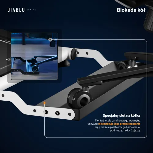 Stojak DIABLO CHAIRS X-Drive Mini Czarno-biały