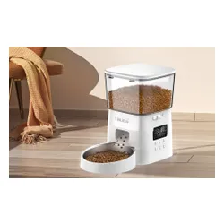 Dozownik karmy ROJECO 2L Button Version Automatic Smart Pet Feeder Biały