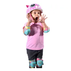 Kask rowerowy RASKULLZ Astro Cat Różowy dla Dzieci (rozmiar S)