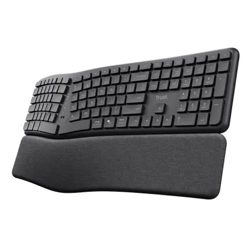 Klawiatura membranowa Trust Keyra Ergonomic Czarny