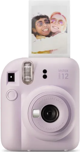 Aparat FUJIFILM Instax Mini 12 Fioletowy Pokrowiec + Album + Ramki + Sznurek + Klamerki