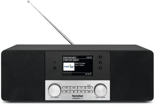 Radioodbiornik TechniSat DigitRadio 4 IR Radio FM DAB+ Internetowe Bluetooth Czarno-srebrny