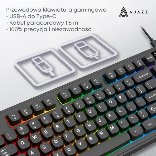 Klawiatura membranowa Ajazz AF98 Czarny