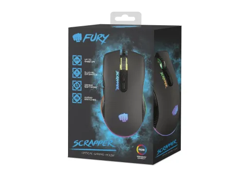 Myszka gamingowa Fury Scrapper Czarny
