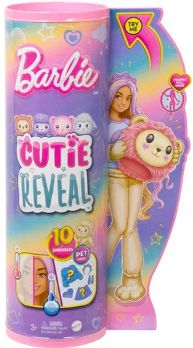 Lalka Barbie Cutie Reveal Lew Słodkie stylizacje HKR06