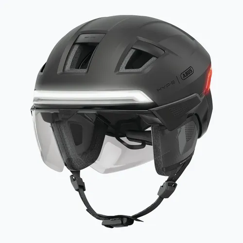 Kask rowerowy z kierunkowskazami ABUS Hyp-e Ace volcano titan