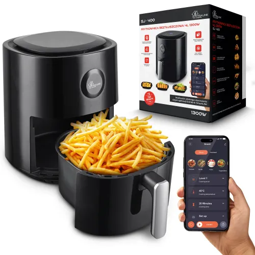 Air Fryer Frytkownica beztłuszczowa EXTRALINK SJ-400 4l Wi-Fi programator czasowy