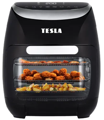 Air Fryer Frytkownica beztłuszczowa TESLA AirCook Grill QG600 Czarno-srebrny