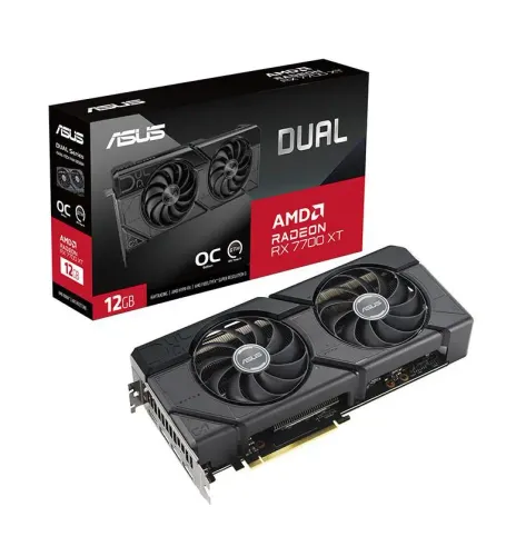 Karta graficzna ASUS Dual Radeon RX 7700 XT OC Edition 12GB GDDR6 192bit FSR