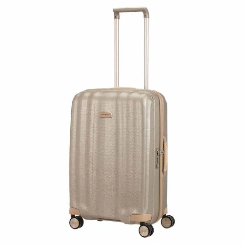 Walizka średnia Samsonite Lite-Cube Prime - matt ivory gold