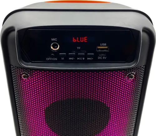 FLAMEBOX UP Hoparlör-FM Radyo ve MP3 Çalarlı Bluetooth 5.0 Hoparlör, 600W PMPO, ALEV aydınlatması