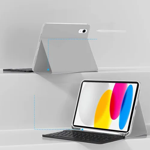 Etui na iPad TECH-PROTECT Sc Pen Szary Klawiatura
