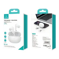 Słuchawki bezprzewodowe USAMS X-DON Dual TWS Dokanałowe Bluetooth 5.3 ENC Biały