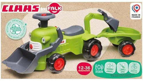 Jeździk Pchacz Traktorek Falk Class Dla Dziecka 1-3 Lat Przyczepka Łyżka