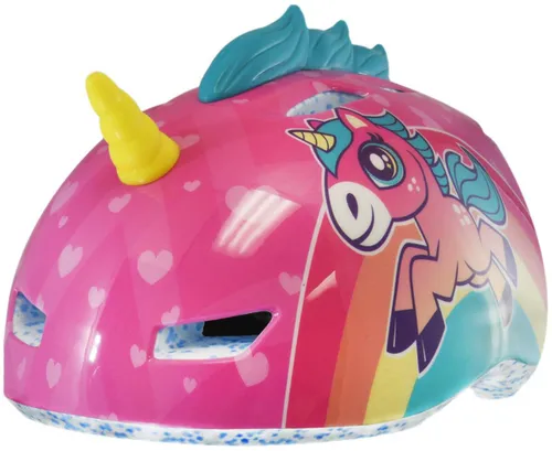 Kask rowerowy RASKULLZ Unicorn 3D Wielokolorowy dla Dzieci (rozmiar XS)