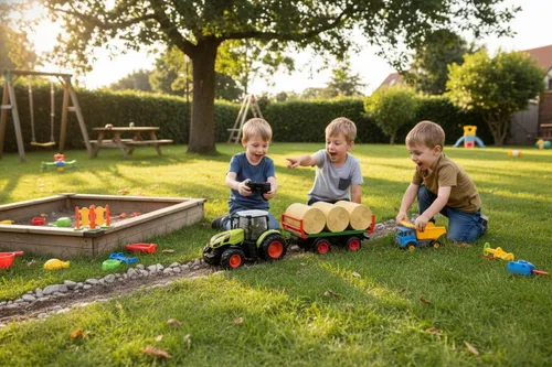 Zdalnie sterowany samochód COIL traktor na pilota z przyczepą i belami słomy