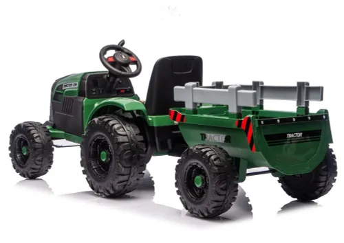 Traktor Na Akumulator Dla Dziecka Ch9959B 24V 2X120W Przyczepa LED Eva Pilot