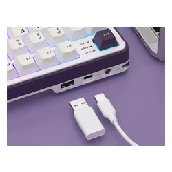 Klawiatura ROYAL KLUDGE RK-S98 Brown Switch Biało-fioletowy