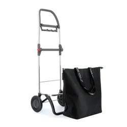 Coș de cumpărături pliere 2 roți Rolser Mini Bag Plus MF-negru