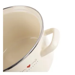 Garnek emaliowany kremowy TONCA 2 l