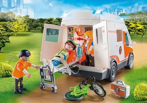 Playmobil ışık ve sesle ambulans (70049)