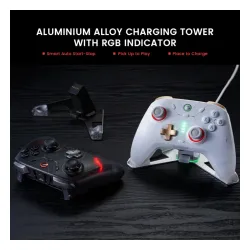 Pad GameSir HRG1011 Cyclone 2 Bundle White do PC Nintendo Switch iOS Android Bezprzewodowy Biały