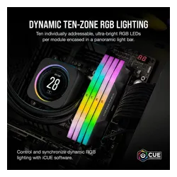 Pamięć RAM Corsair Vengeance RGB DDR5 32GB (2 x 16GB) 6400 CL32 (czarny)