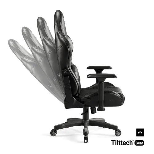 Fotel Diablo Chairs X-Ray 2.0 Normal Size Gamingowy do 136kg Skóra ECO Czarno-szary