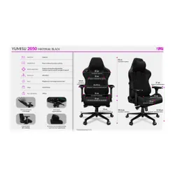 Fotel YUMISU 2050 Tkanina Czarny