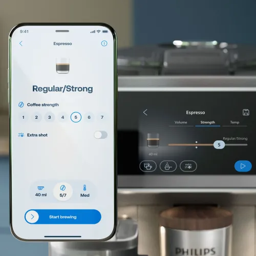 Автоматическая кофемашина Philips 8000 LatteGo Pro Café Aromis EP8757/92 холодный кофе ширина 25,1 см